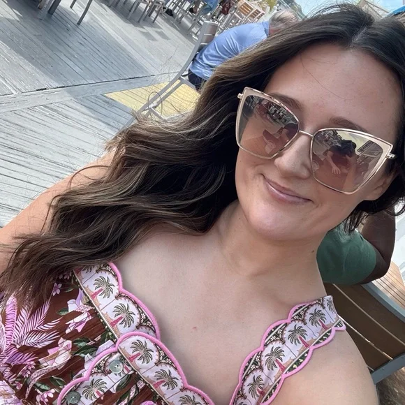 FARM Rio Brown and Pink Floral Jumpsuit - Picture 6 of 6